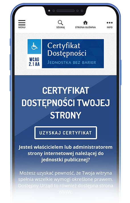 certyfikat dostępności wcag strony www